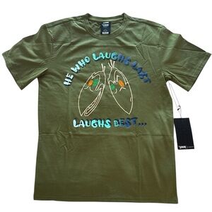 Olive Green Genuine Graphic Tee size small Brand new with tags